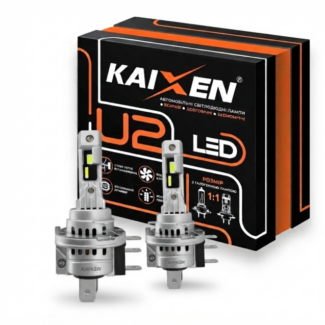 Автомобільні лампи LED H15 6000K 30W KAIXEN U2