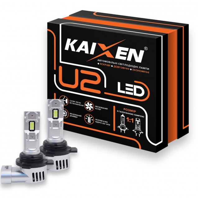 Автомобільні лампи LED HIR2 9012 6000K 30W KAIXEN U2